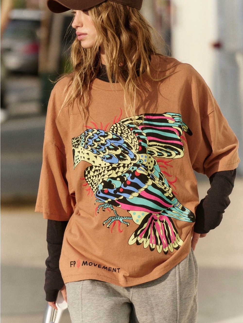 Free People Elliot Snowman Graphic Tee by FP Movement NWT medium